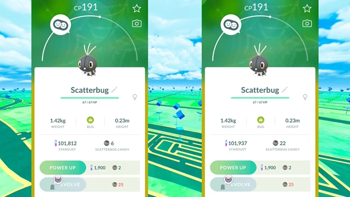 scatterbug glitch pokemon go test confirmation