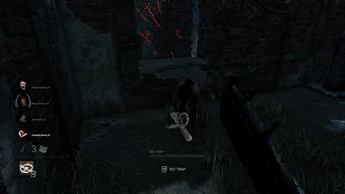Dead by Daylight: A Survivor is caught in a trap