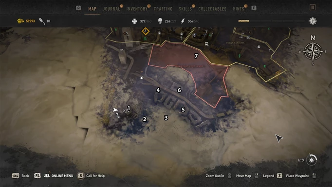 Dying Light 2 Inhibitor Locations Newfound Lost Lands Map