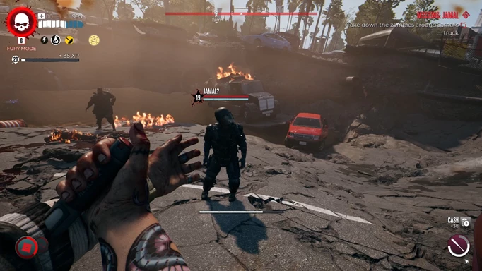 скриншот игрового процесса Dead Island 2, показывающий Джамала