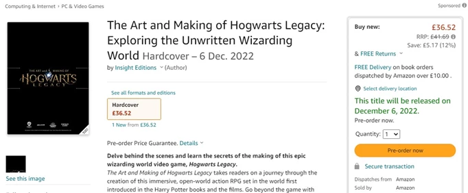 Amazon Leaks Hogwarts Legacy Release Date In Time For Christmas
