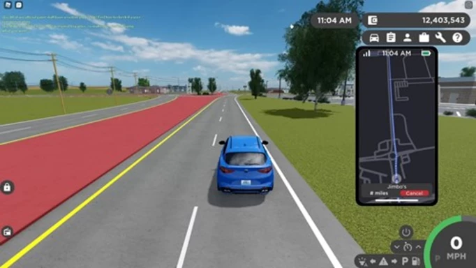 Using GPS in the Greenville map in this Roblox game
