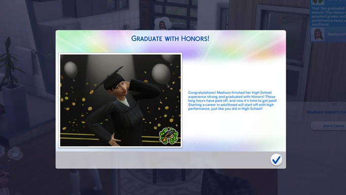 The Sims 4 graduated with honors