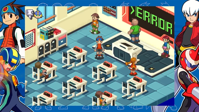Mega Man Battle Network Legacy Collection review: Lan in his classroom