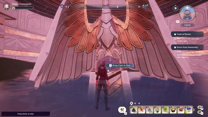 Screenshot of the Phoenix Statue in Palia