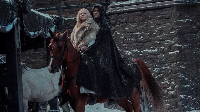 Ciri and Geralt on horseback The Witcher Season 3