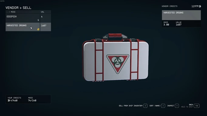 an image showing how to sell contraband in Starfield