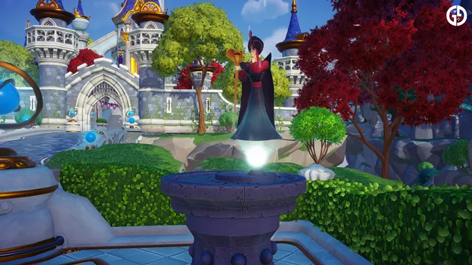 A hologram of Jafar in Disney Dreamlight Valley