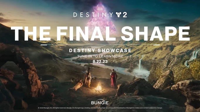 The promotional image at the end of the teaser trailer, showing the details for the Destiny showcase