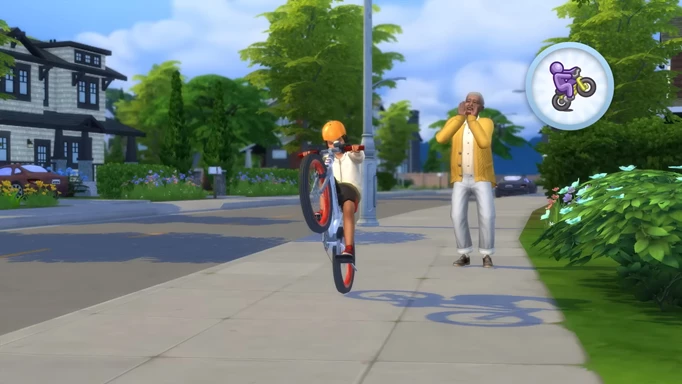 The Sims 4 Growing Together, learn to ride a bike milestone