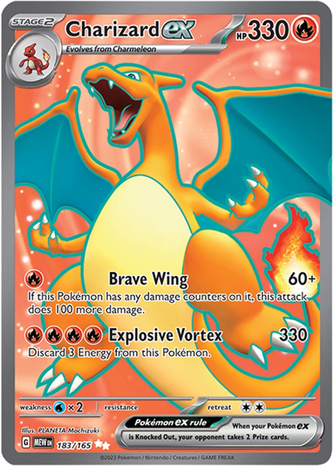A Charizard ex Ultra Rare card from Pokemon 151