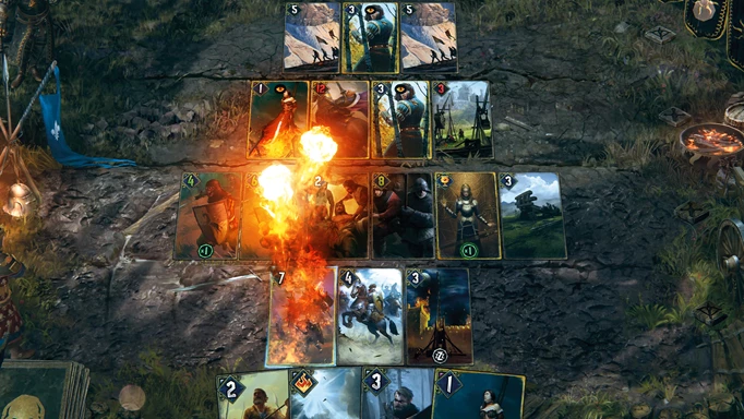Gwent screenshot showing an explosion