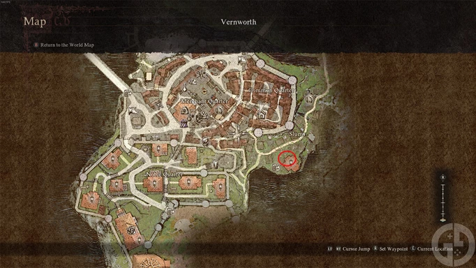 the Gracious Hand map location in Dragon's Dogma 2
