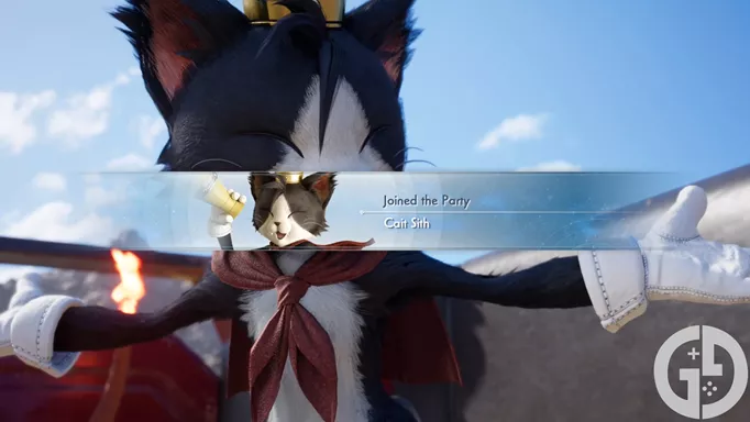 Image showing Cait Sith joining the party in Final Fantasy 7 Rebirth