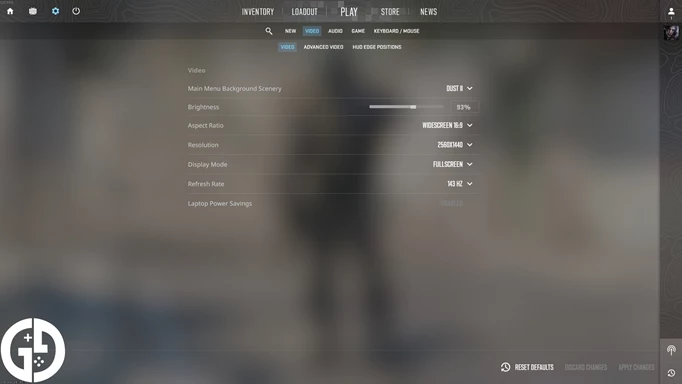 The resolution settings menu in Counter-Strike 2