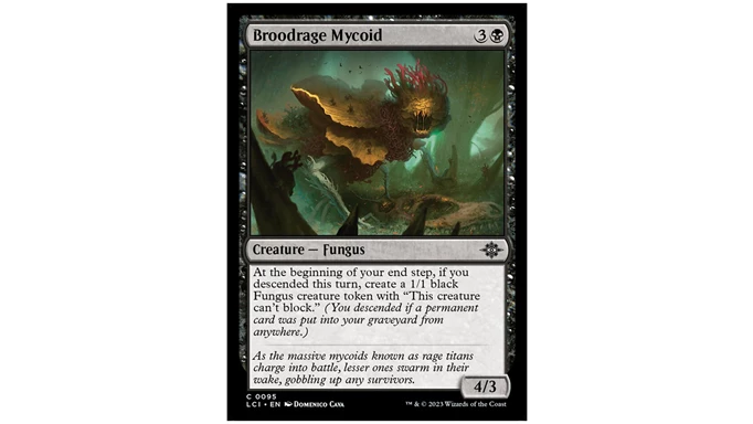 Bloodrage Mycoid card from MTG's Lost Caverns of Ixalan set