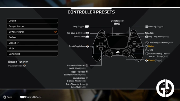 Apex controller settings