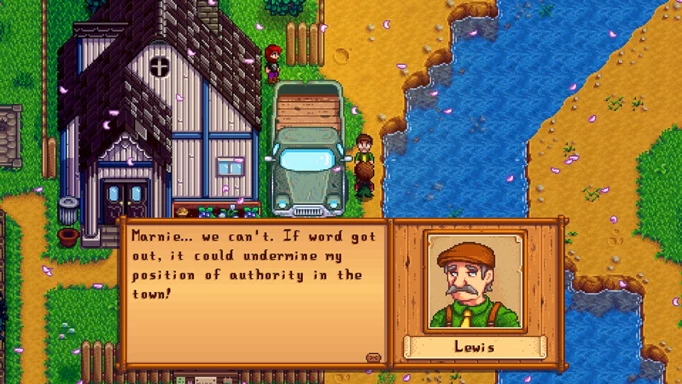 Lewis and Marnie in Stardew Valley