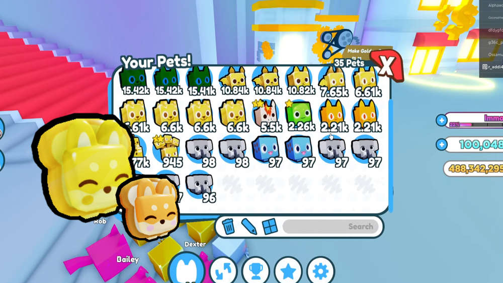 How to make Golden Pets in Pet Simulator X