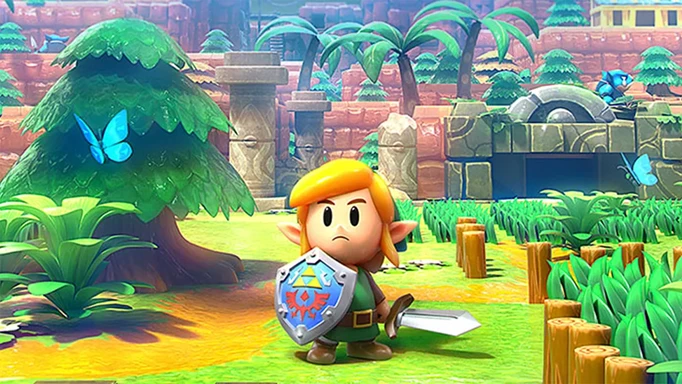 The key art for The Legend of Zelda: Link's Awakening.