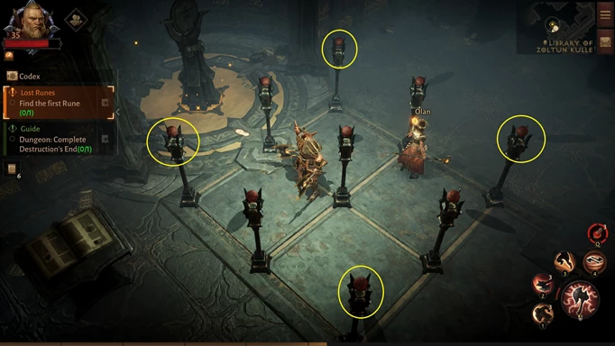 Diablo Immortal Lost Runes 9 Lamps Solution