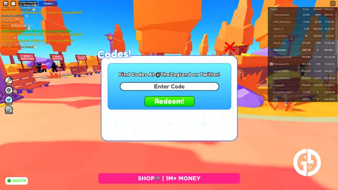 an image of the All Pls Donate But Endless Robux code window