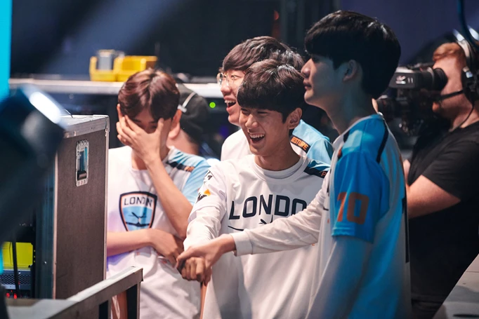 London Spitfire team at the Overwatch Leagues Summer Showdown