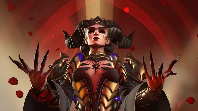 Moira's new Lilith skin in the new Overwatch season.