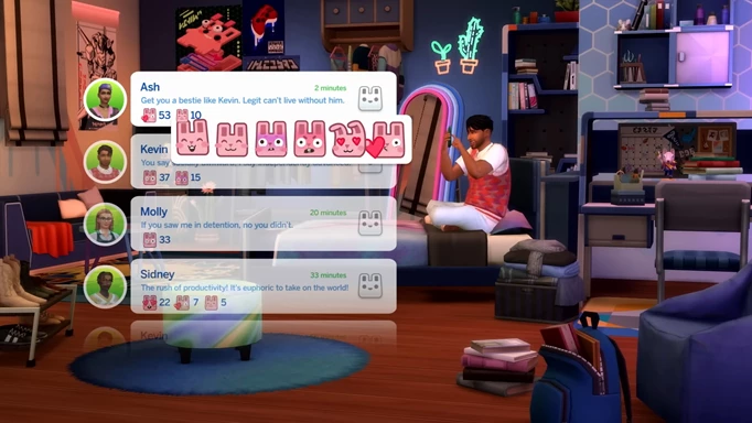 New social media app in The Sims 4: High School Years