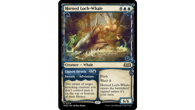 Horned Loch-Whale Magic the Gathering Wilds of Eldraine