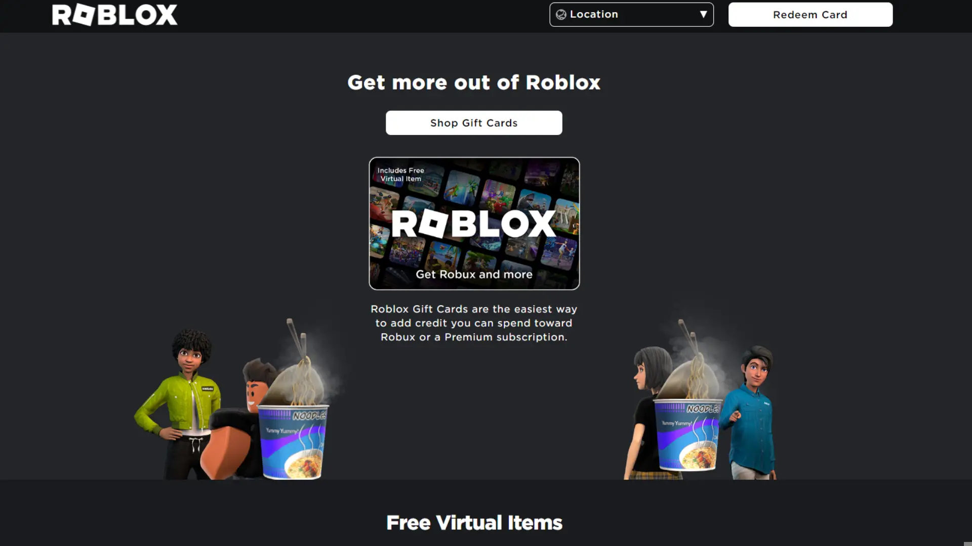 an image showing how to redeem a Roblox gift card