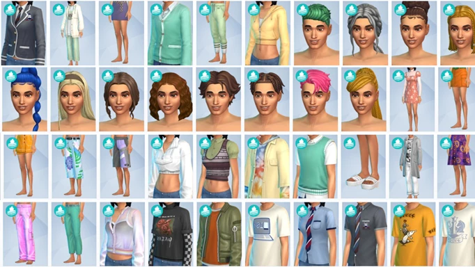 Sims 4: High School Years CAS Items