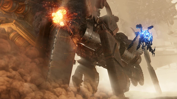 Armored Core 6 screenshot showing a boss fight