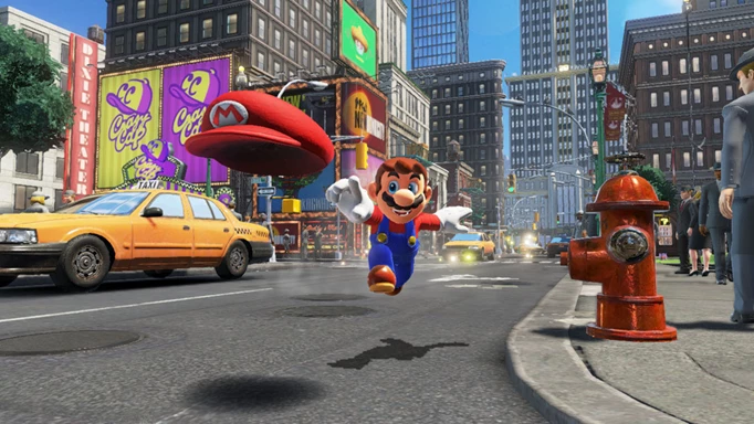 Throwing a cap in Super Mario Odyssey
