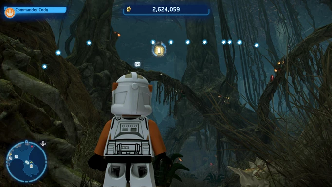 LEGO Star Wars: The Skywalker Saga Datacard Location Dagobah Dragonsnake Bog