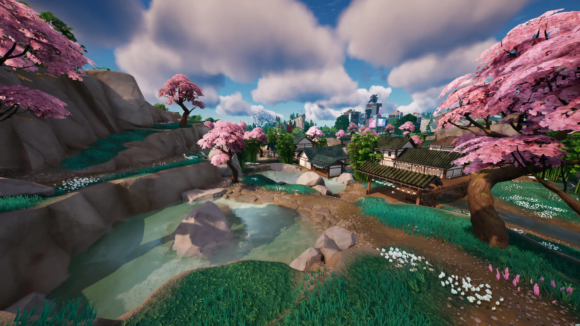 This is where you need to swim where the water heals to complete the Fortnite Challenge