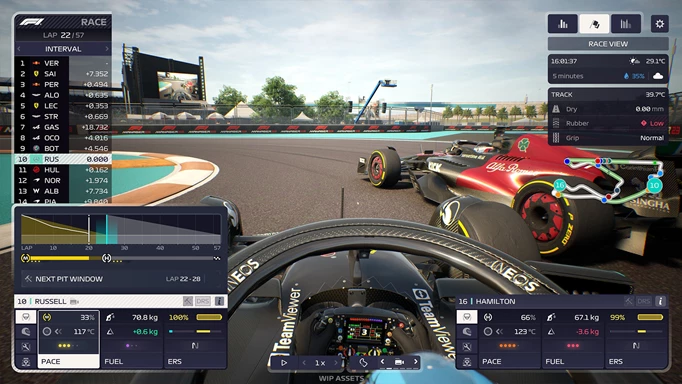 a cockpit view in F1 Manager 2023