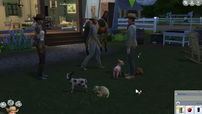 Types of mini goats & mini sheep in The Sims 4 Horse Ranch