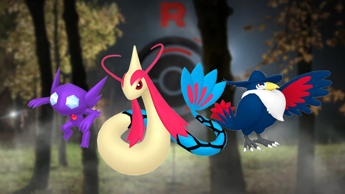 Sableye, Milotic, and Honchkrow in Pokemon GO