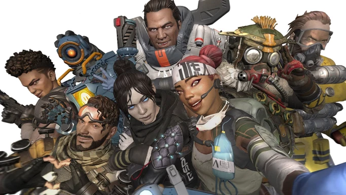 Promo art showing characters in Apex Legends