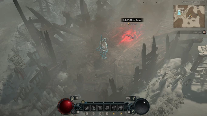 an image showing how to access the Echo of Hatred dungeon in Diablo 4
