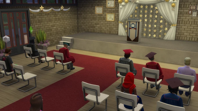 The Sims 4 graduation ceremony