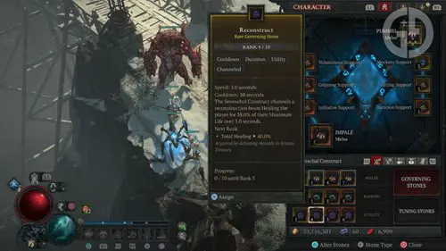 Diablo 4 Seneschal Construct best governing stone