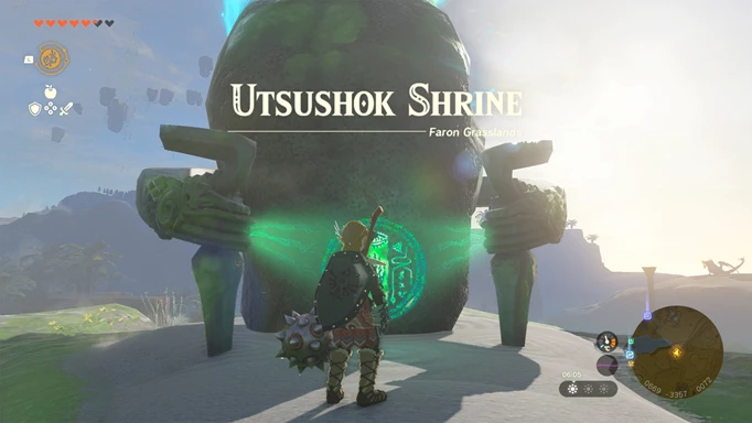 The Utushok Shrine located in Zelda Tears of the Kingdom