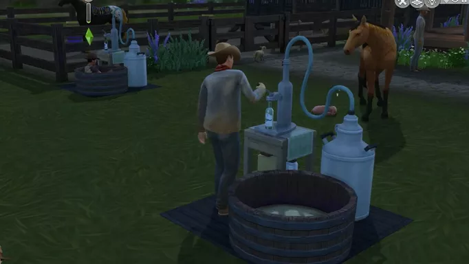 Screenshot showing how to make Nectar in The Sims 4 Horse Ranch