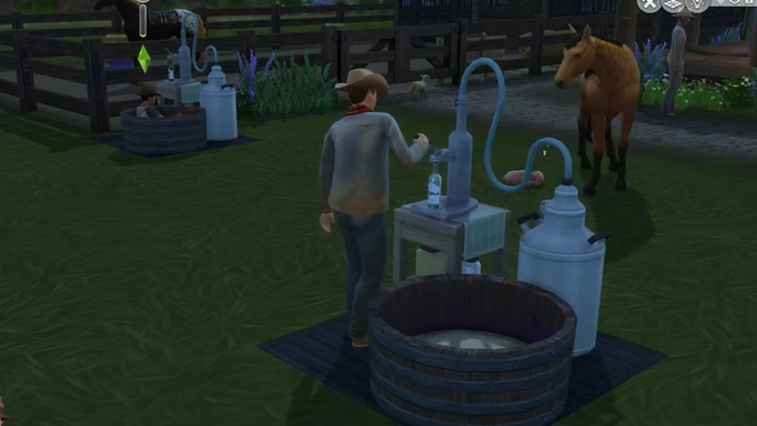 Screenshot showing how to make Nectar in The Sims 4 Horse Ranch.