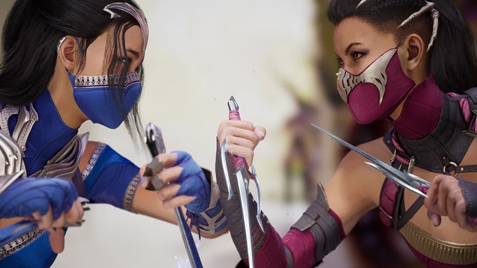 Kitana and Mileena in Mortal Kombat 1