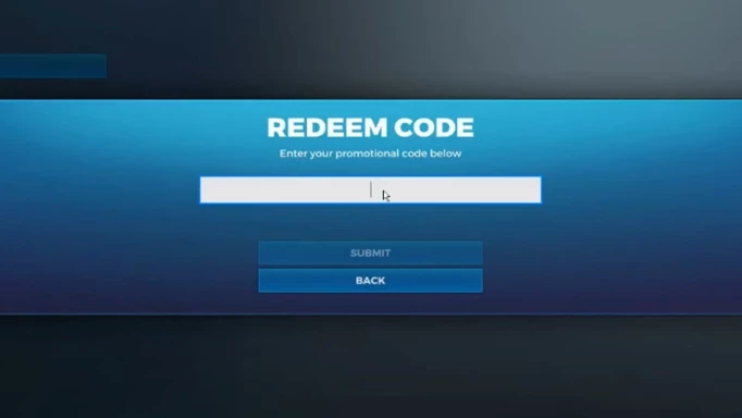The interface for redeeming codes in Realm Royale.