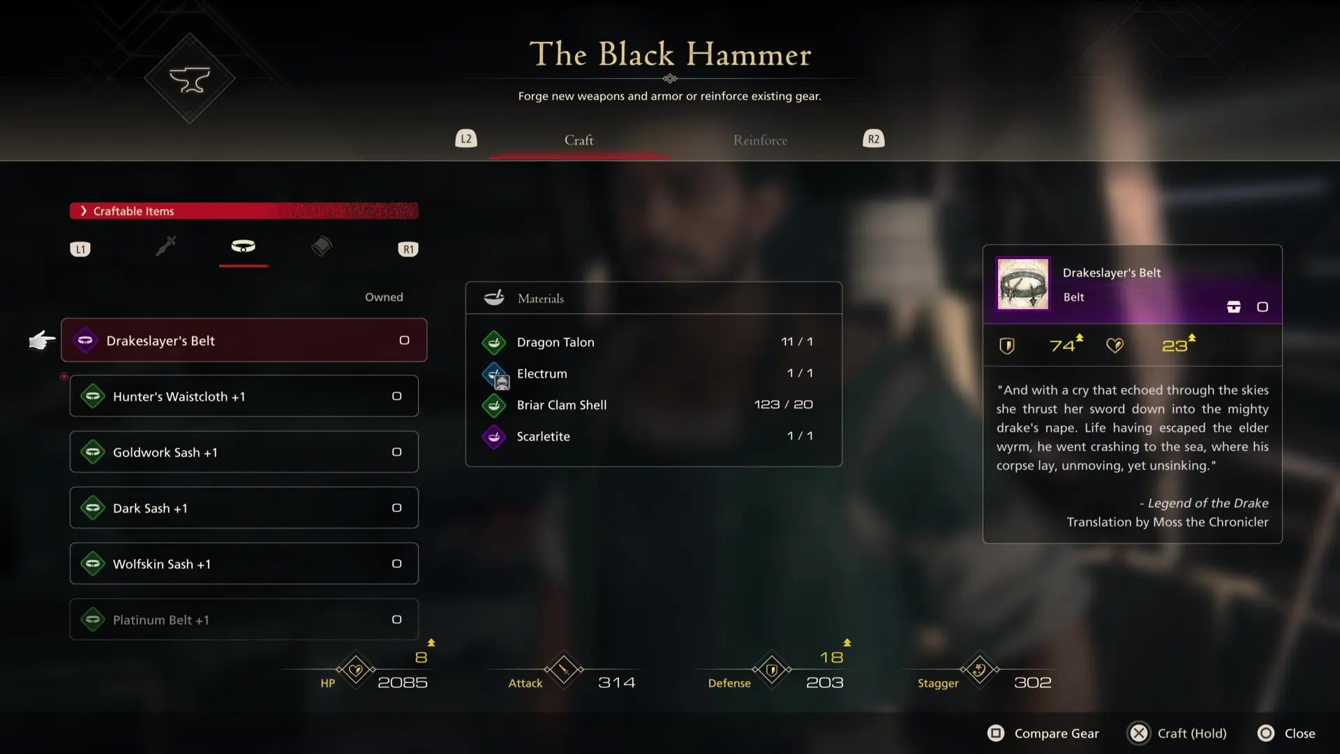Using Final Fantasy 16 Scarletite to craft FF16 weapons and armour