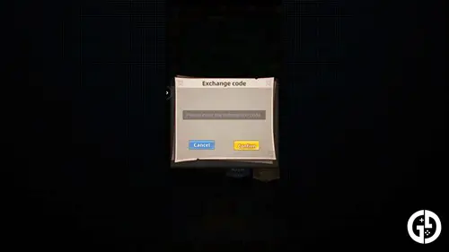 Code redeem screen in Ninja Saga Final Battle